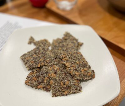 seed cracker on white plate