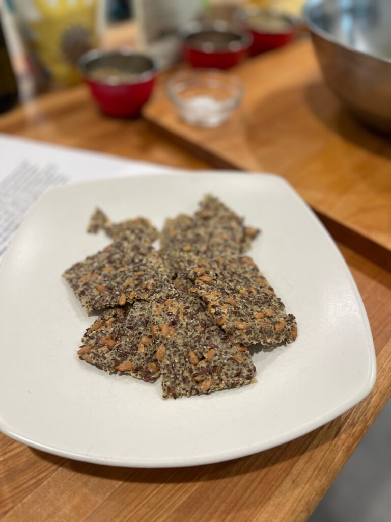 seed cracker on white plate